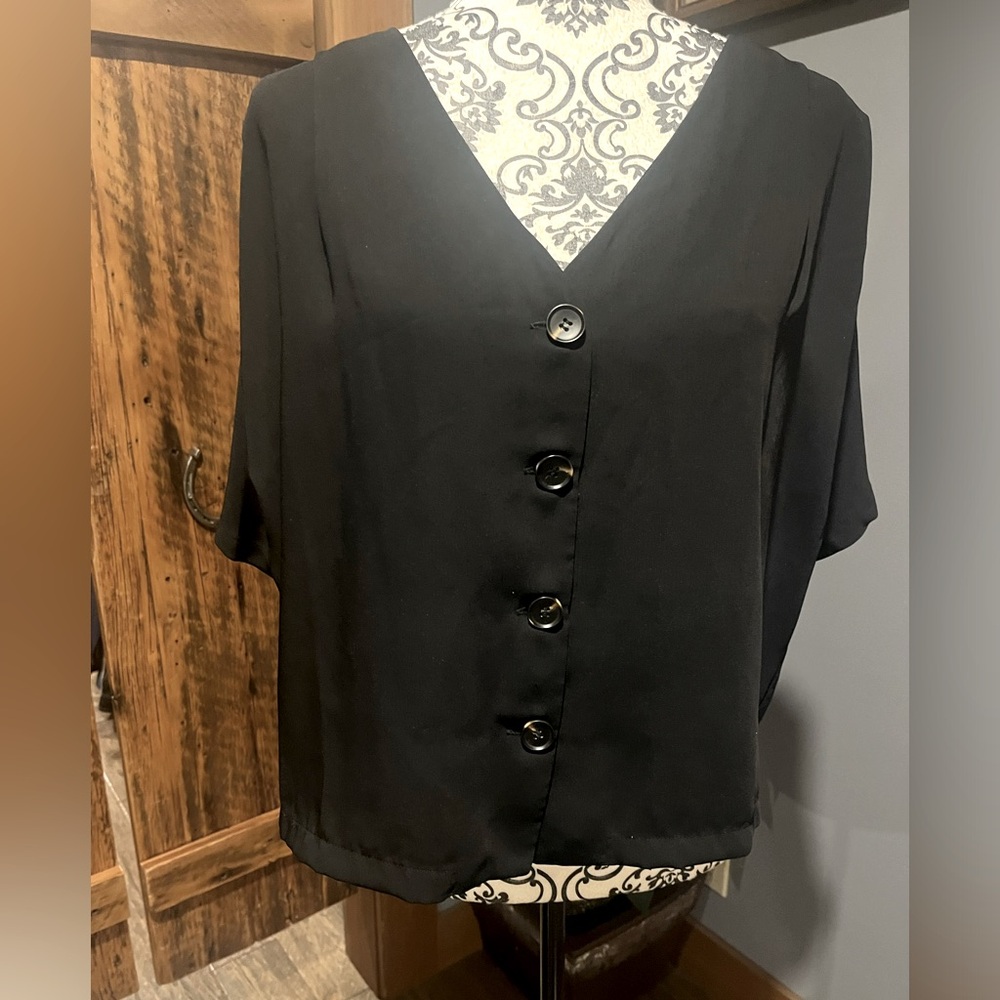 Urban Outfitters brand size large black button down blouse